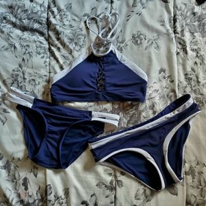 3-piece Aqua Bikini Set